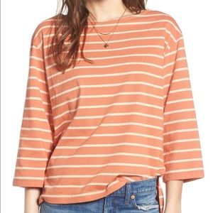 Madewell Striped Boatneck Top Dried Coral